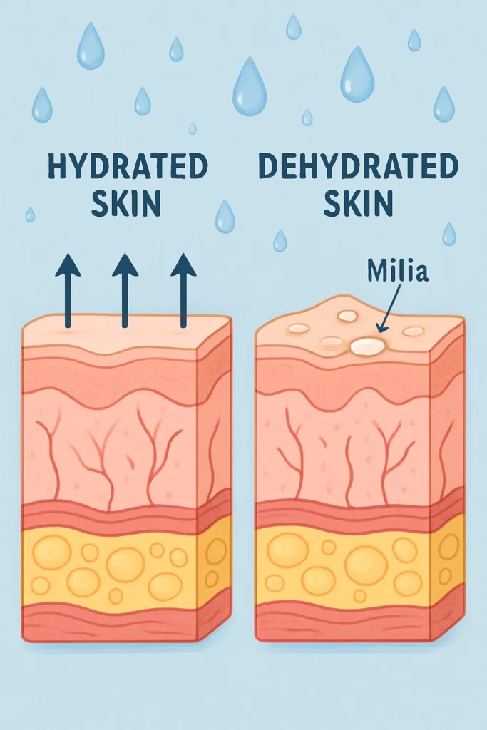 The importance of hydration and milia production Upper Walthamstow