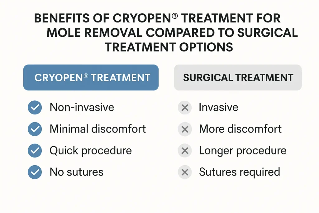 Benefits of facial mole removal Upper Walthamstow - call our team today to book a consultation
